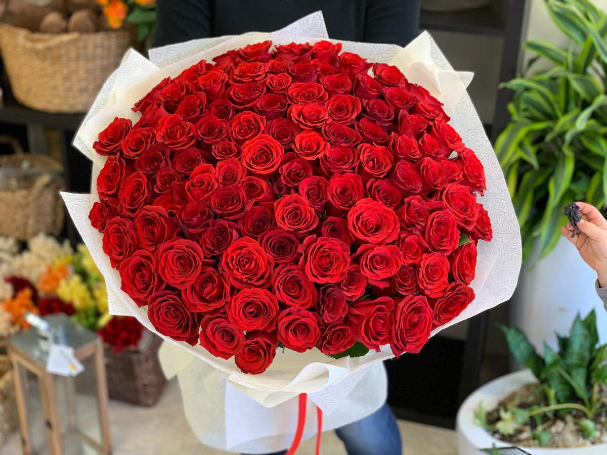 100 red roses Miami Beach