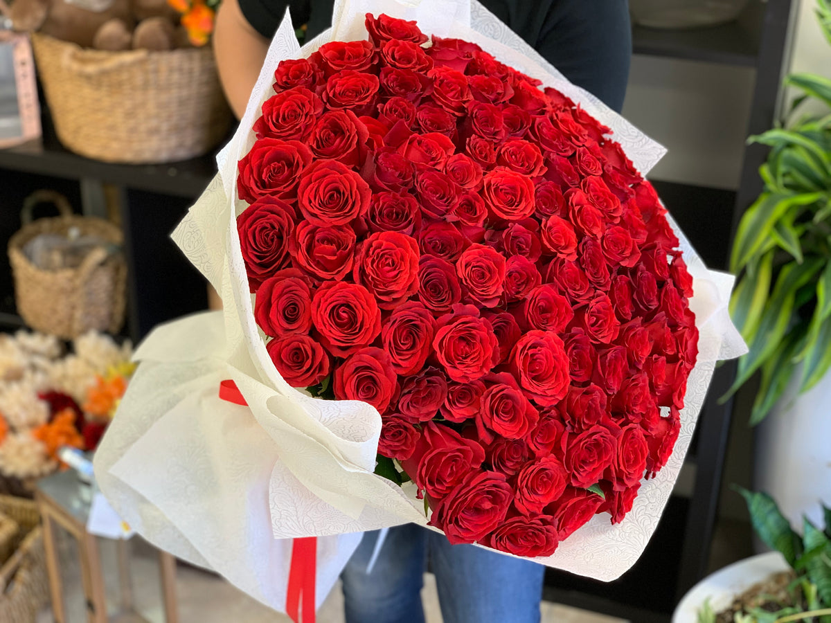 100 red roses Miami Delivery