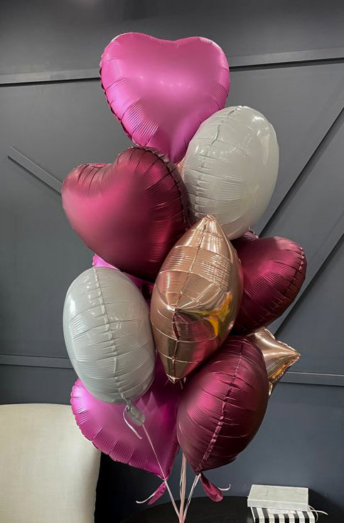 12 assorted balloons bouquet for birthdays and celebrations