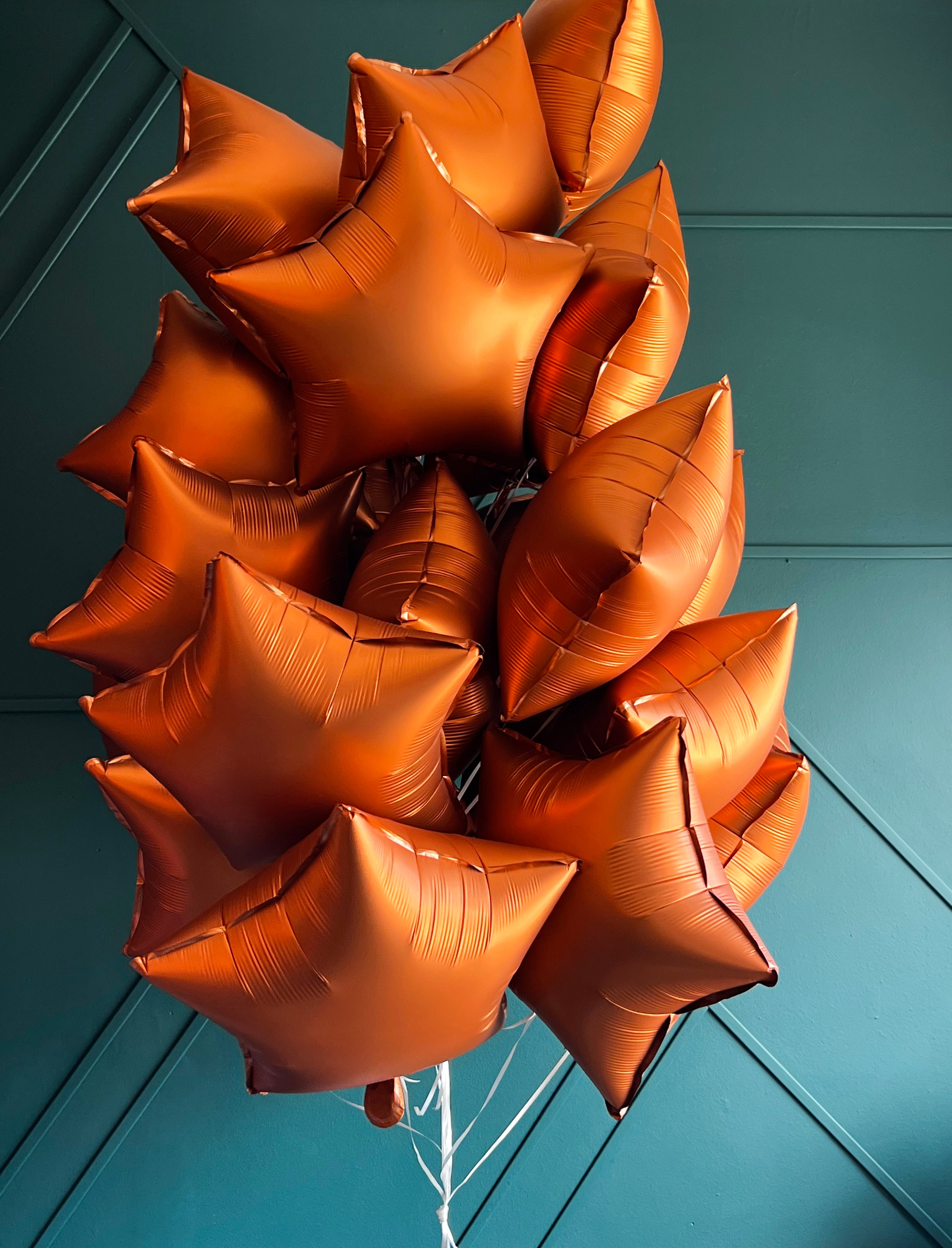 2 dozen bronze foil balloon bouquet for celebration delivery by Luxury Flowers Miami