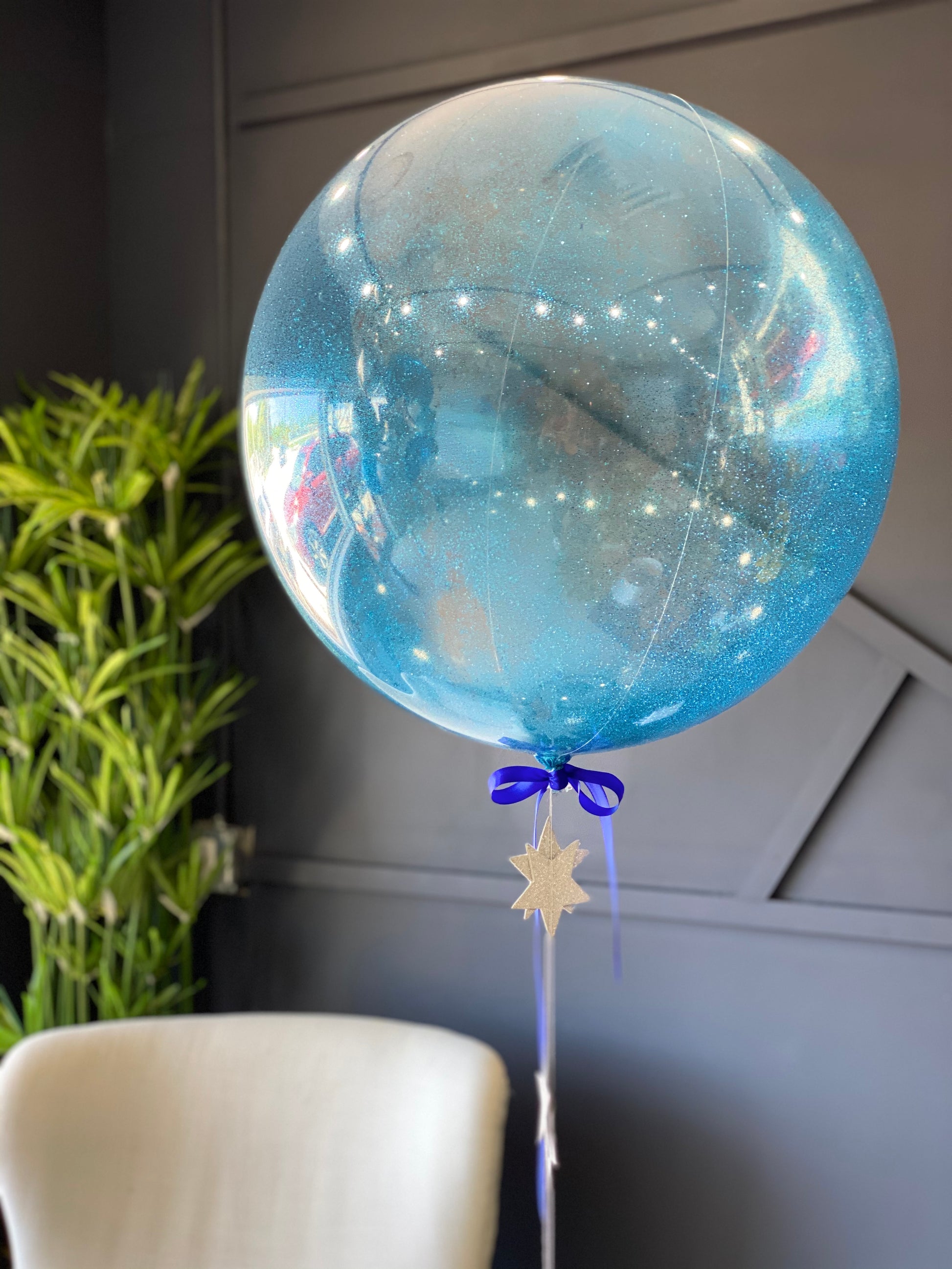 30 inch balloon with decorative details for birthdays and events