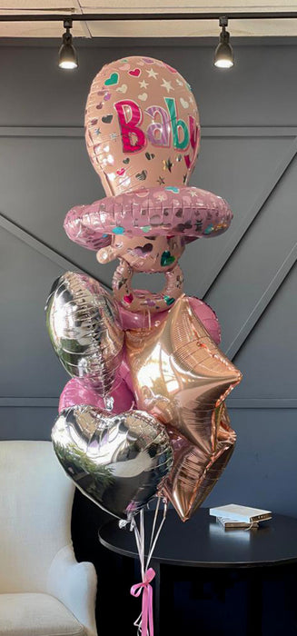 New Baby Girl Balloon Bouquet