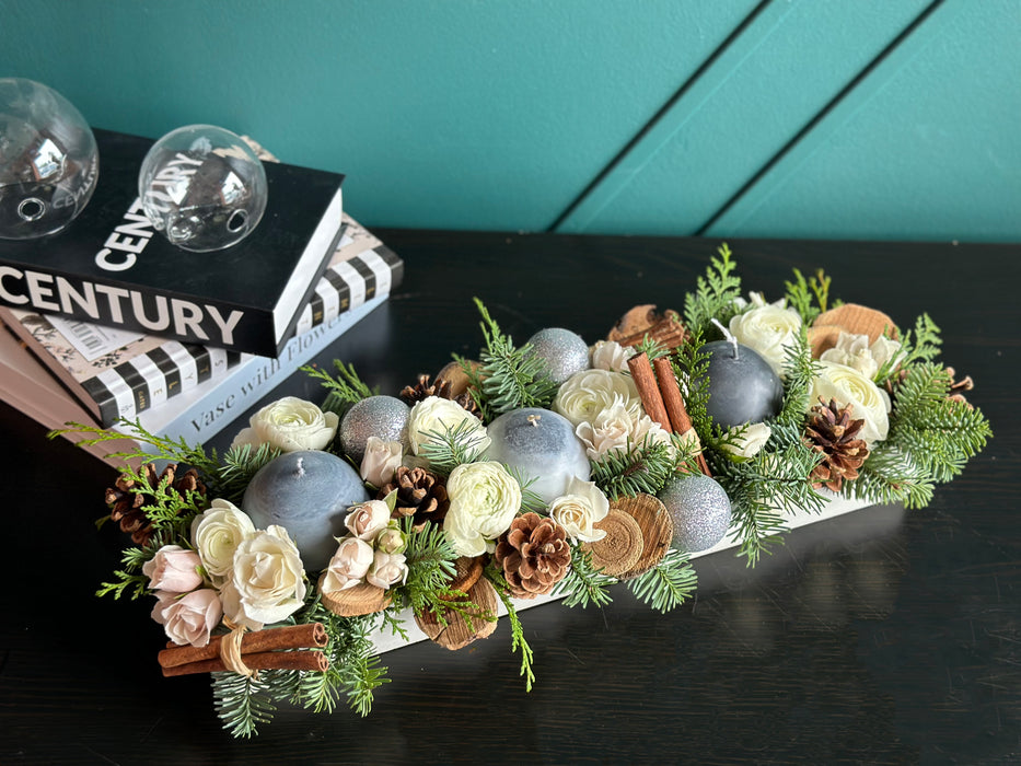 Long Christmas centerpiece