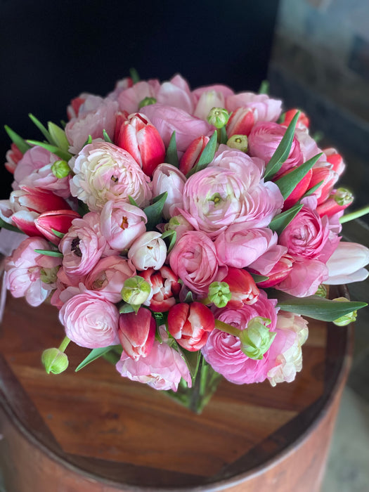 My Bright Spring - Tulip & Ranunculus Floral Arrangement