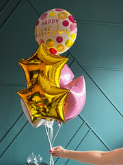 7 Happy Birthday balloons bouquet for delivery in Miami