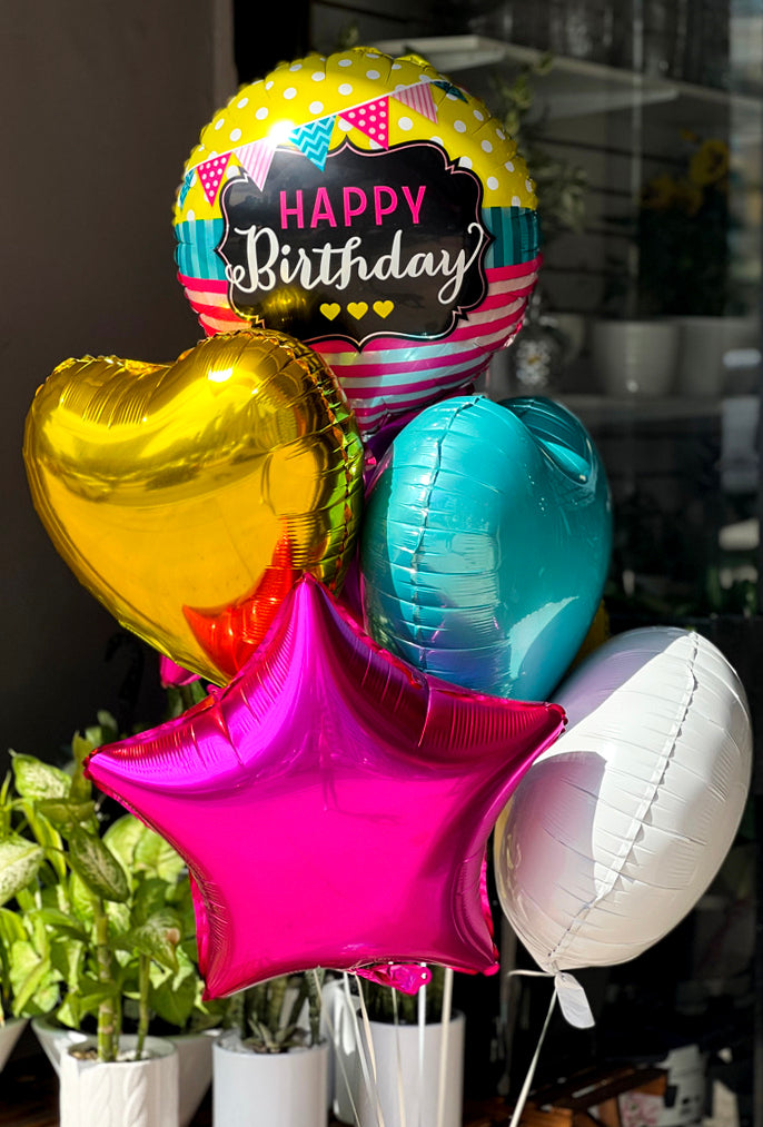 7 birthday balloons bouquet for kids teens and adults