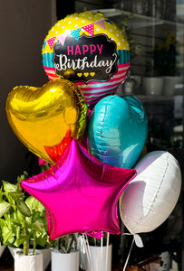 7 birthday balloons bouquet for kids teens and adults