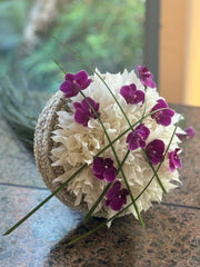 Artistic Phalaenopsis orchid wedding bouquet Miami