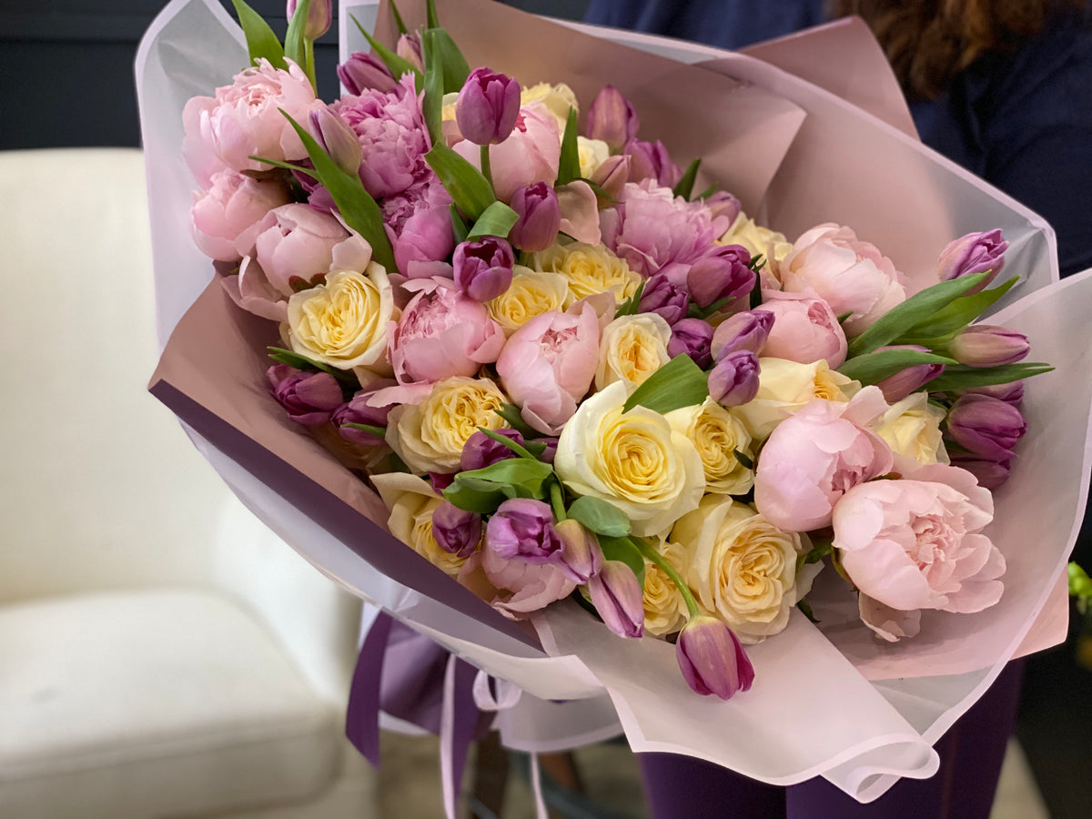 Christina romantic European flower bouquet Miami Beach