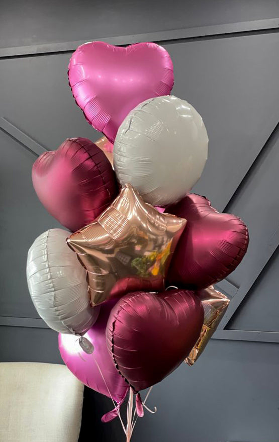 Dozen assorted balloon bouquet for celebration delivery by Luxury Flowers Miami
