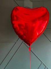 Extra large red heart balloon by Luxury Flowers Miami