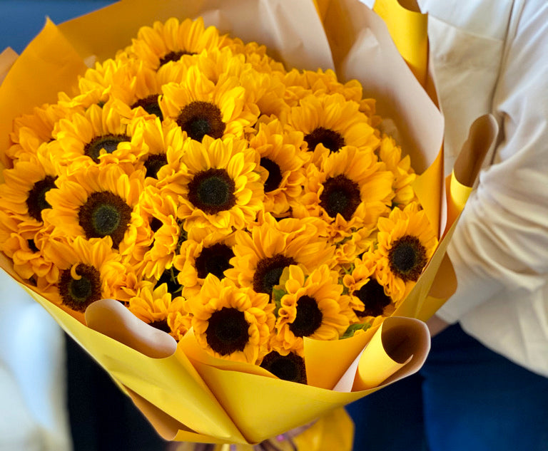50 Sunflowers Bouquet in Miami | Luxury Flowers Miami