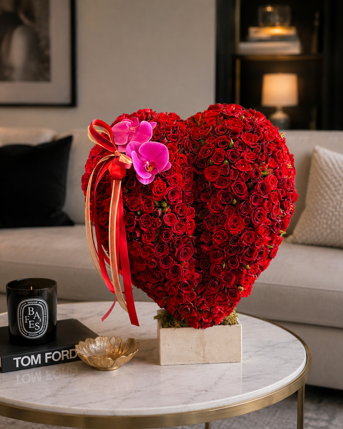 Fresh rose heart Miami handcrafted with premium red roses
