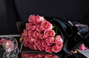 Hand-crafted blush pink roses bouquet from Luxury Flowers Miami