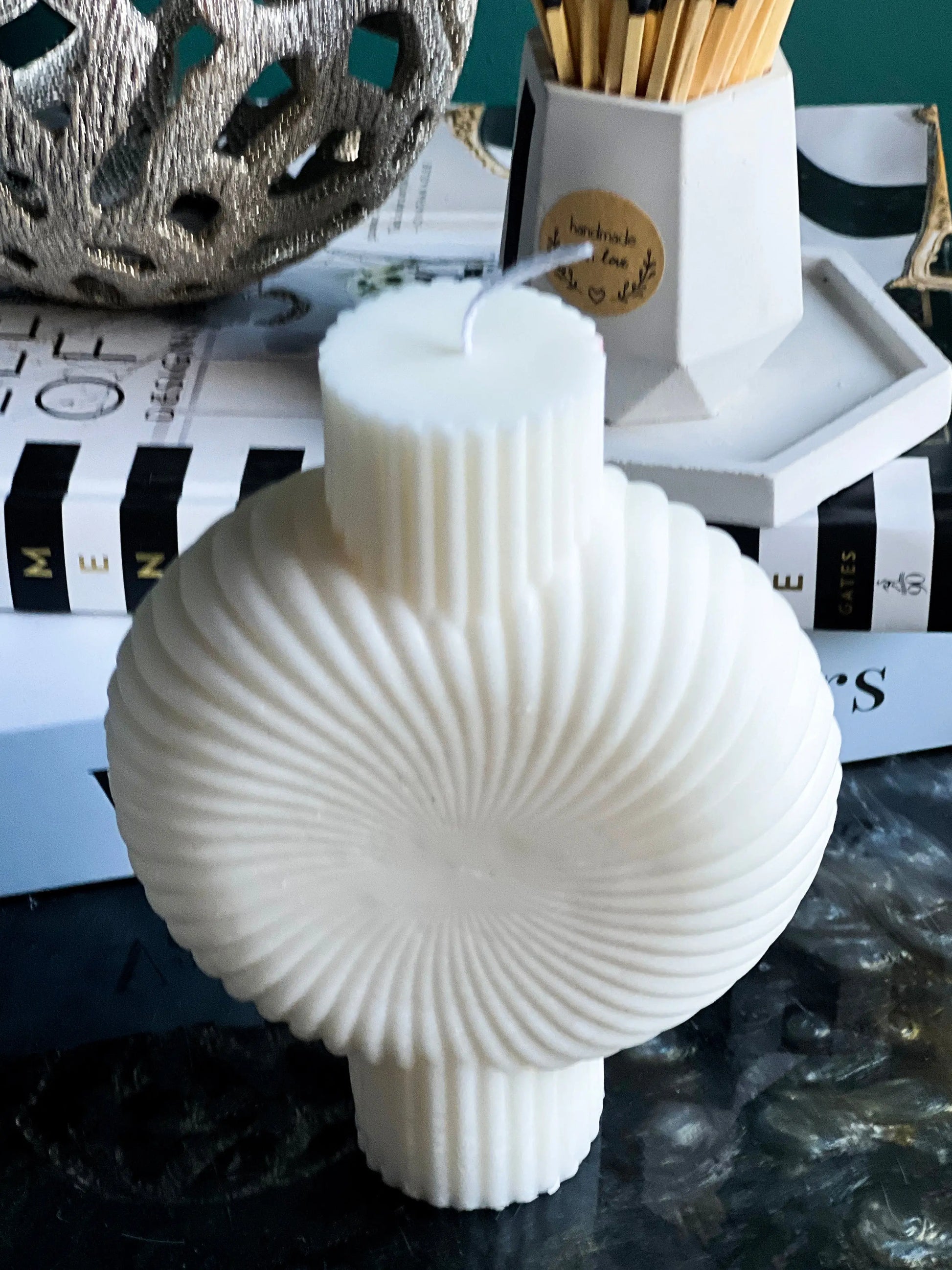 Handmade Soy Wax Art Candle | Modern Minimalist Decor