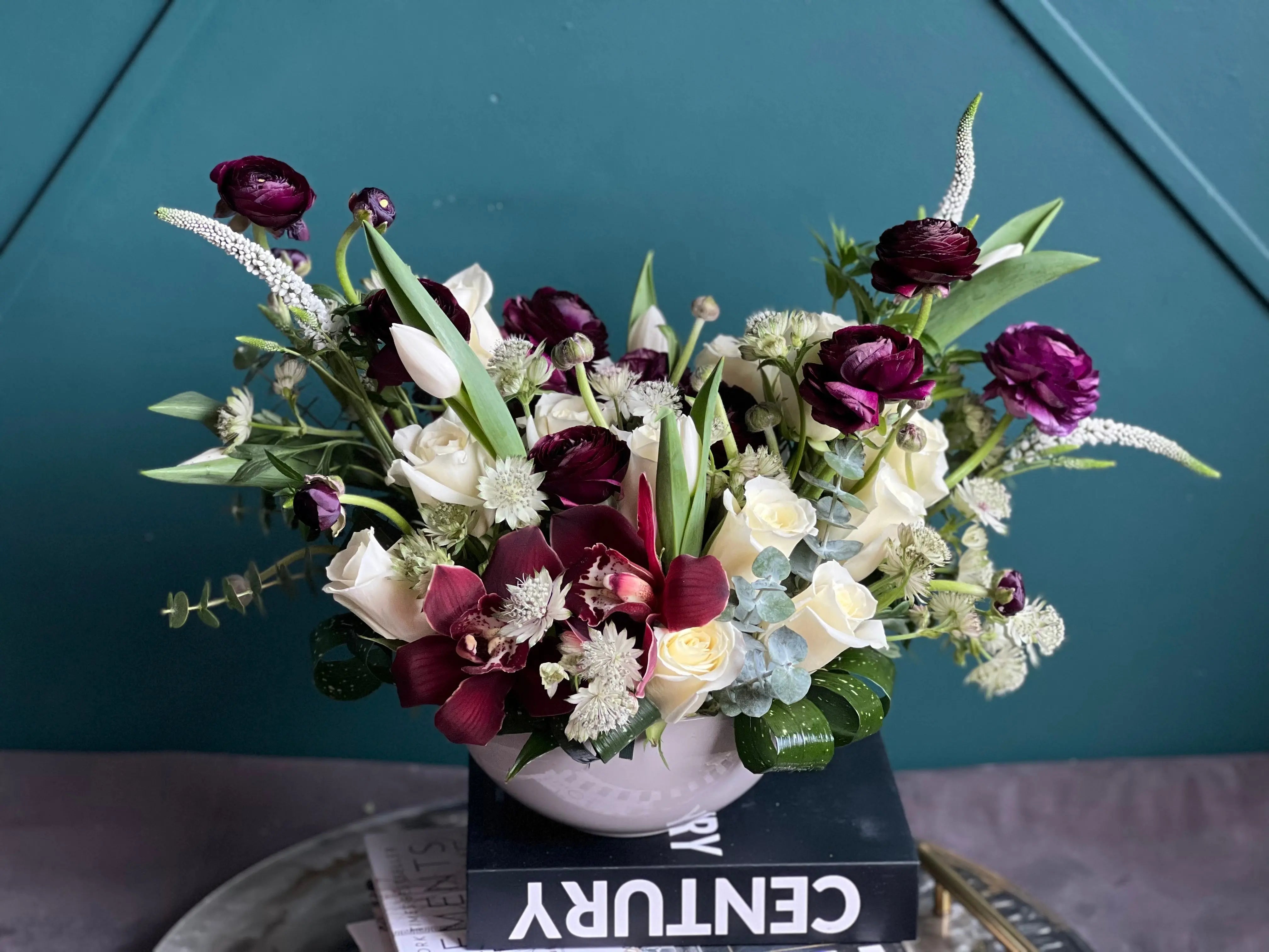 Luxury Mixed Flower Arrangement | Roses & Orchids Design buy online Luxury Flowers Miami