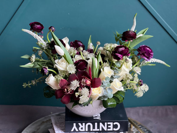 Luxury Mixed Flower Arrangement | Roses & Orchids Design buy online Luxury Flowers Miami