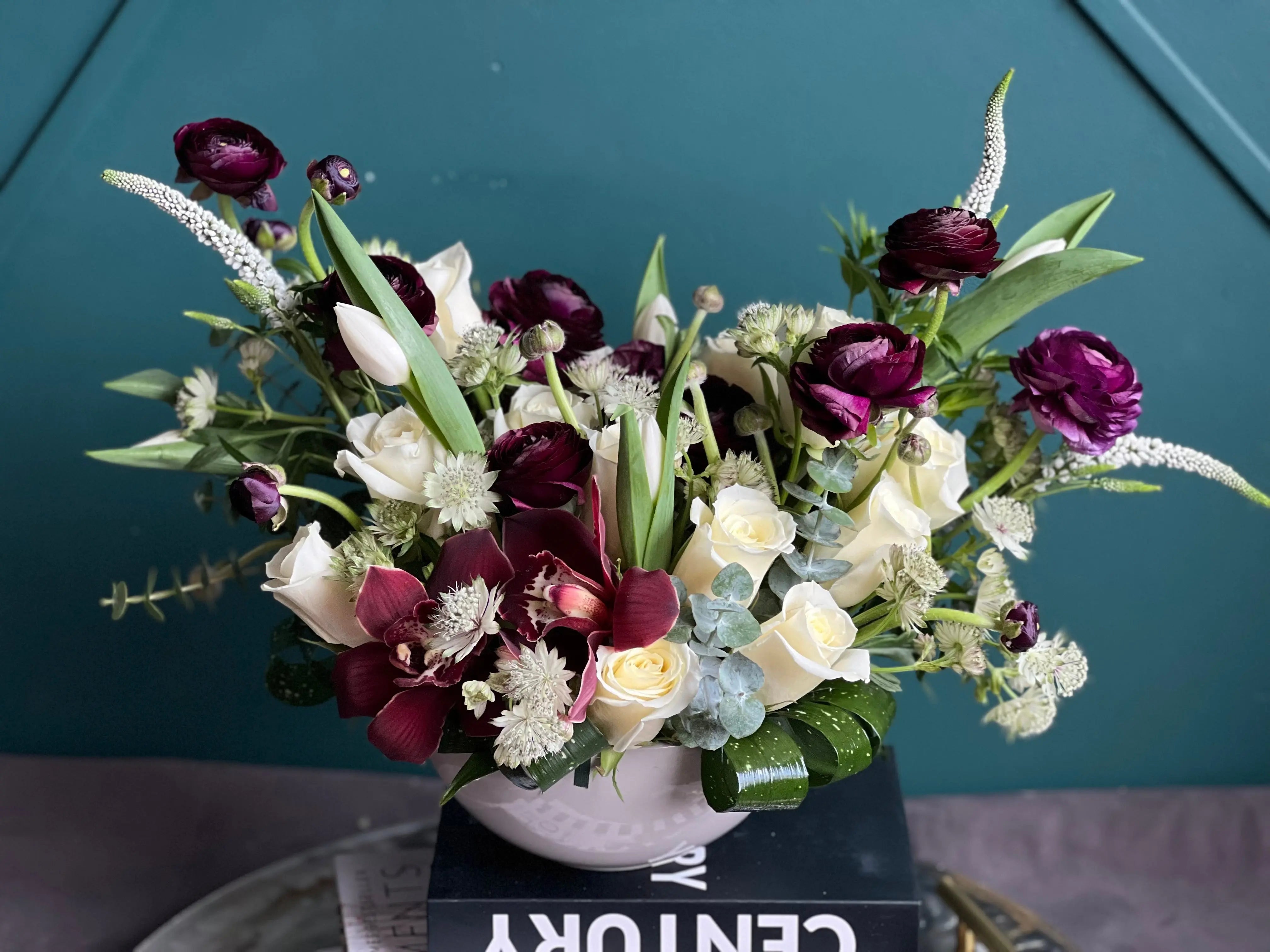 Luxury Mixed Flower Arrangement | Roses & Orchids Design buy online Luxury Flowers Miami