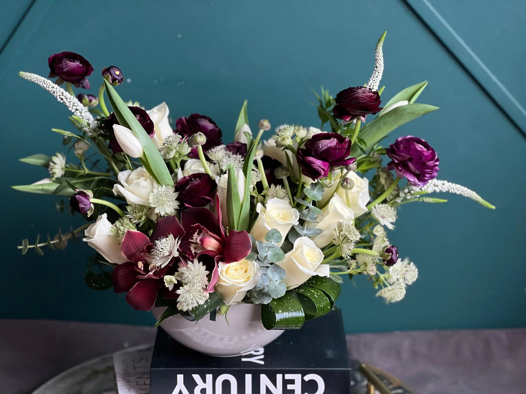 Luxury Mixed Flower Arrangement | Roses & Orchids Design buy online Luxury Flowers Miami