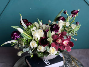 Luxury Mixed Flower Arrangement | Roses & Orchids Design buy online Luxury Flowers Miami
