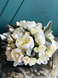 White Peonies & Roses Arrangement | Elegant Floral Design buy online Luxury Flowers Miami