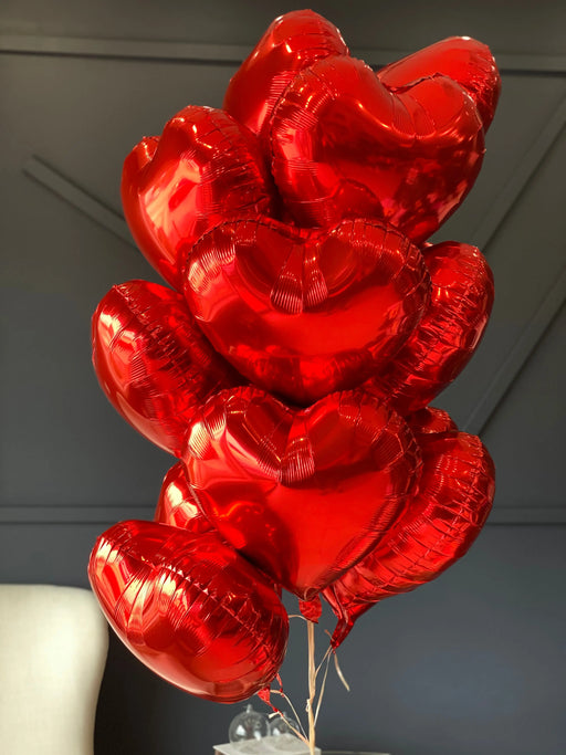 Red Heart Foil Balloons Luxury Flowers Miami