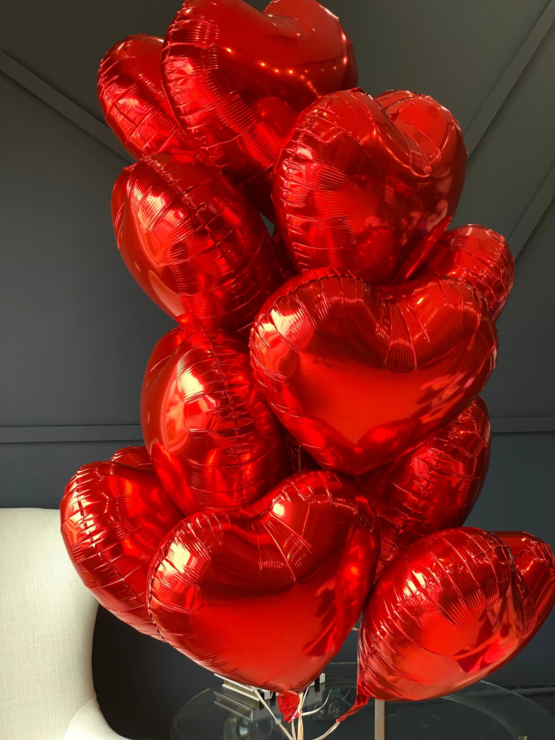 Red Heart Foil Balloons Luxury Flowers Miami