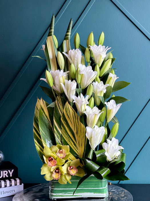 "Clean Lines" - Lilies arrangement