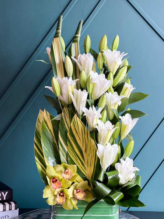 "Clean Lines" - Lilies arrangement