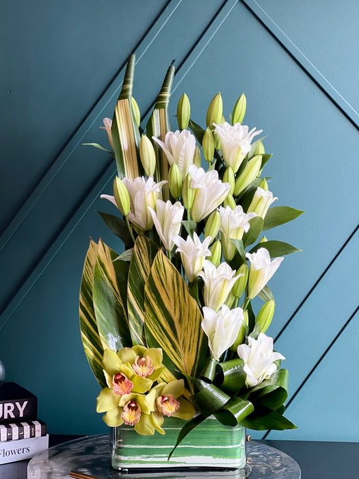 "Clean Lines" - Lilies arrangement