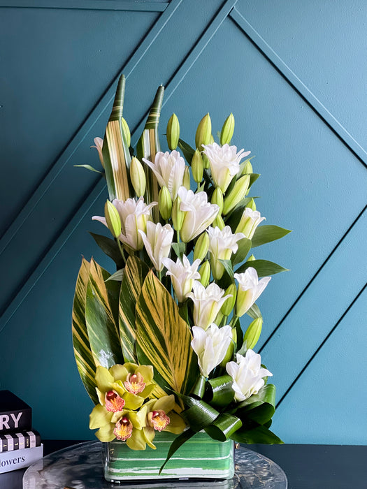 "Clean Lines" - Lilies arrangement