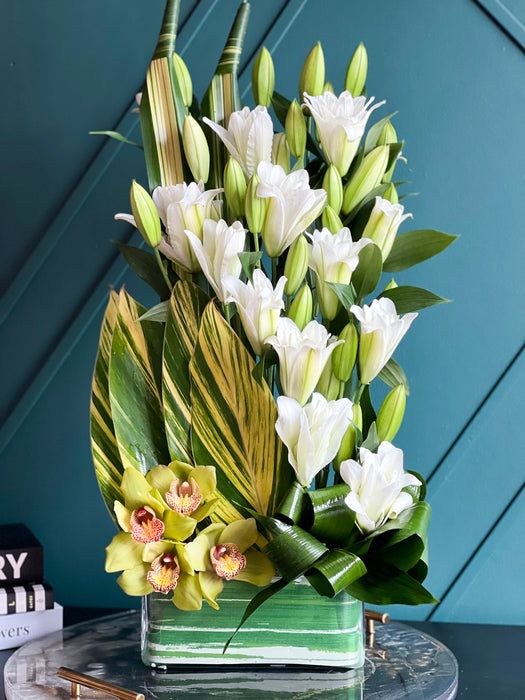 "Clean Lines" - Lilies arrangement