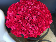 300 Red & Hot Pink Roses in a Vase – Luxury Roses Miami