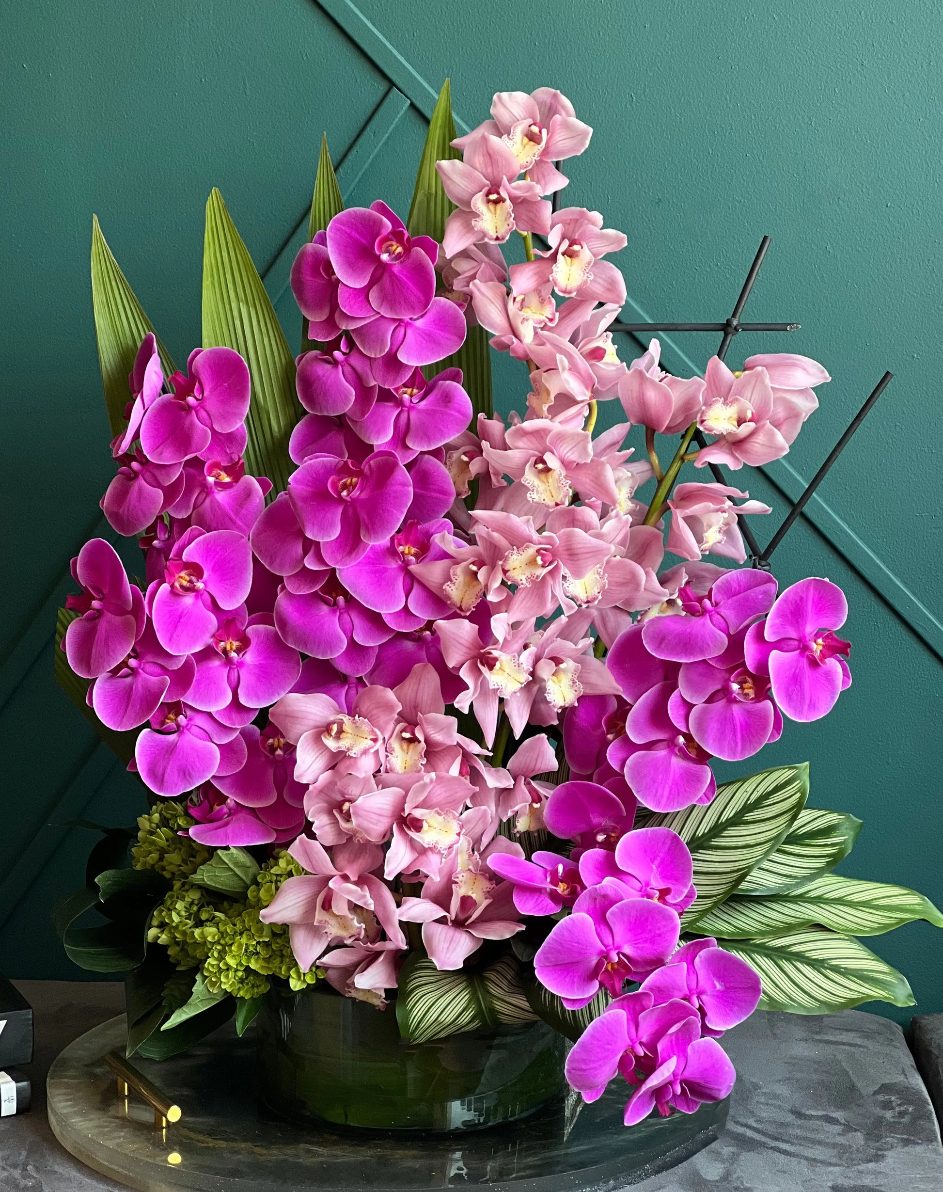 Phalaenopsis & Cymbidium | Luxury Orchid Design Miami buy online Luxury Flowers Miami