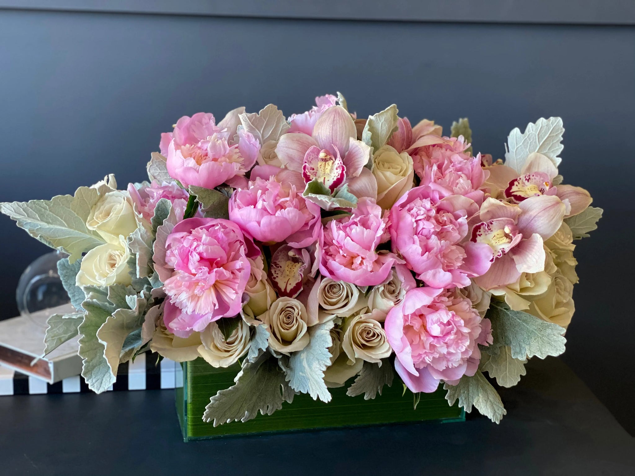 Pastel Love | Flower Design With Roses, Orchids And Peonies buy online Luxury Flowers Miami