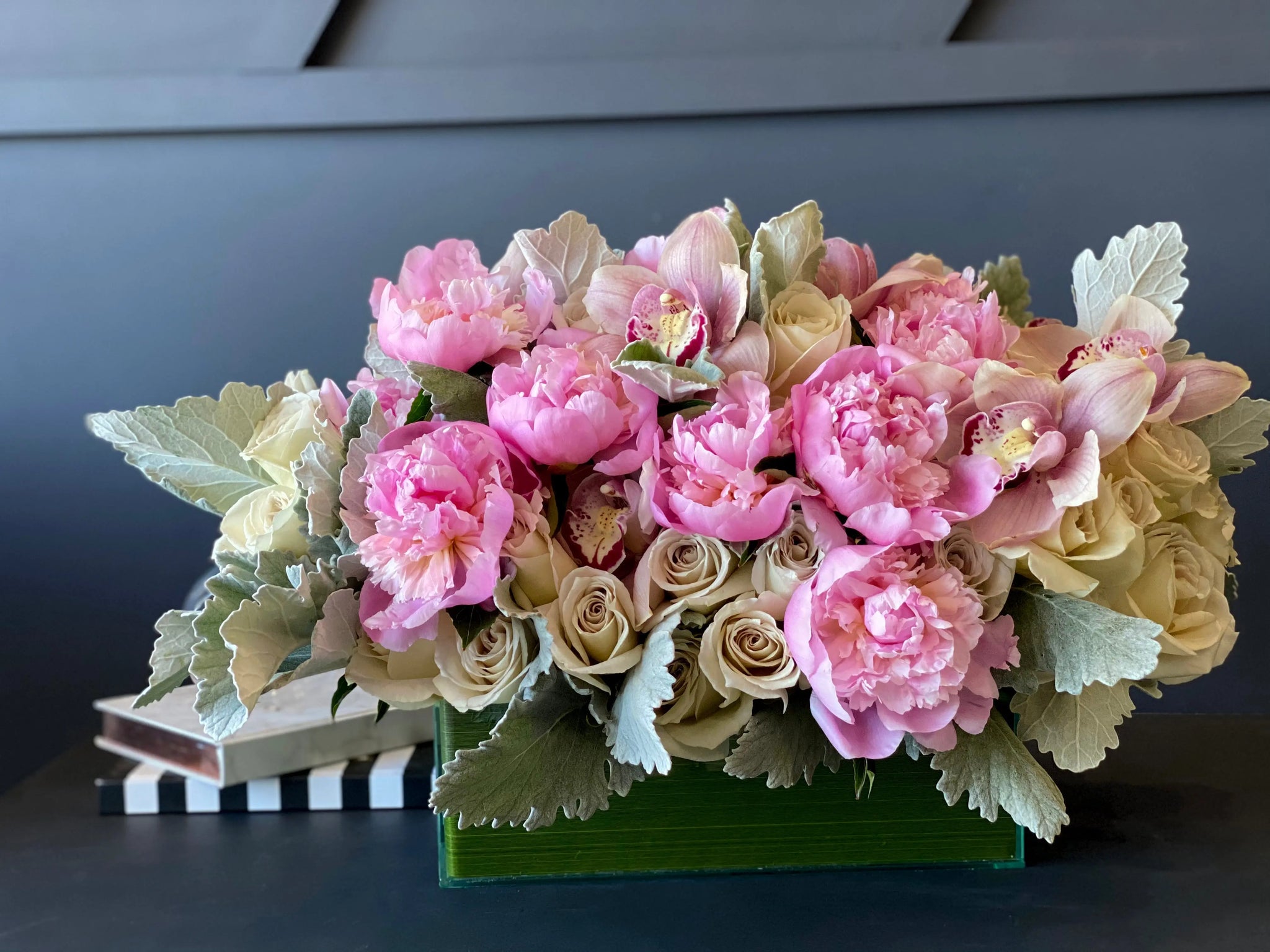 Pastel Love | Flower Design With Roses, Orchids And Peonies buy online Luxury Flowers Miami