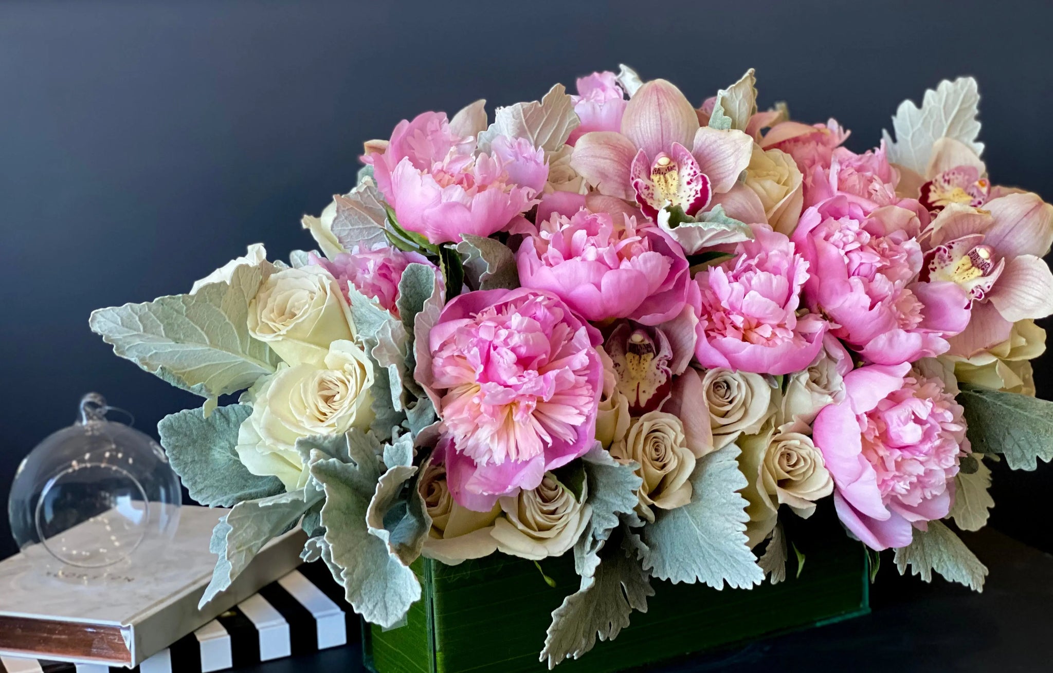 Pastel Love | Flower Design With Roses, Orchids And Peonies buy online Luxury Flowers Miami