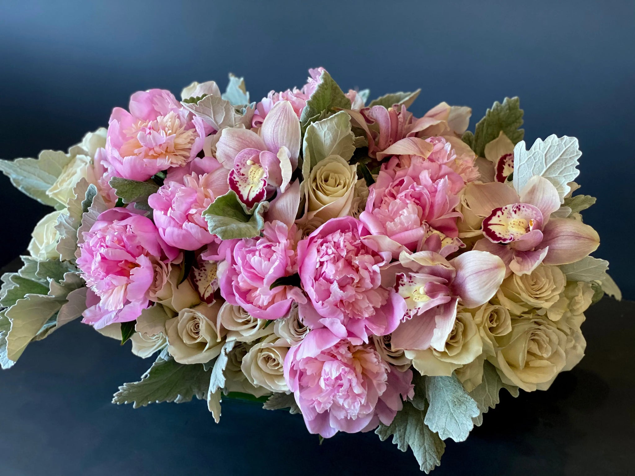 Pastel Love | Flower Design With Roses, Orchids And Peonies buy online Luxury Flowers Miami