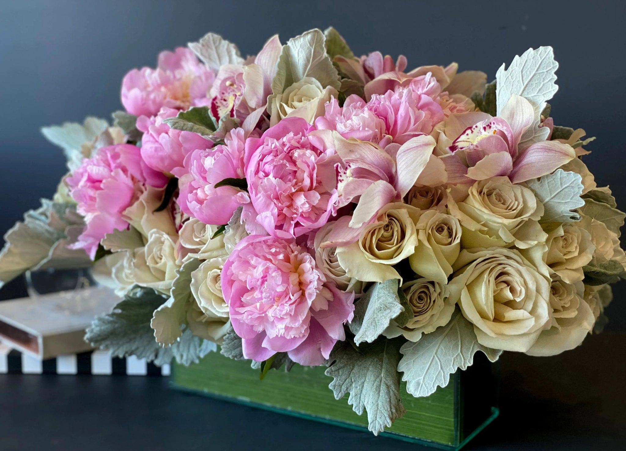 Pastel Love | Flower Design With Roses, Orchids And Peonies buy online Luxury Flowers Miami
