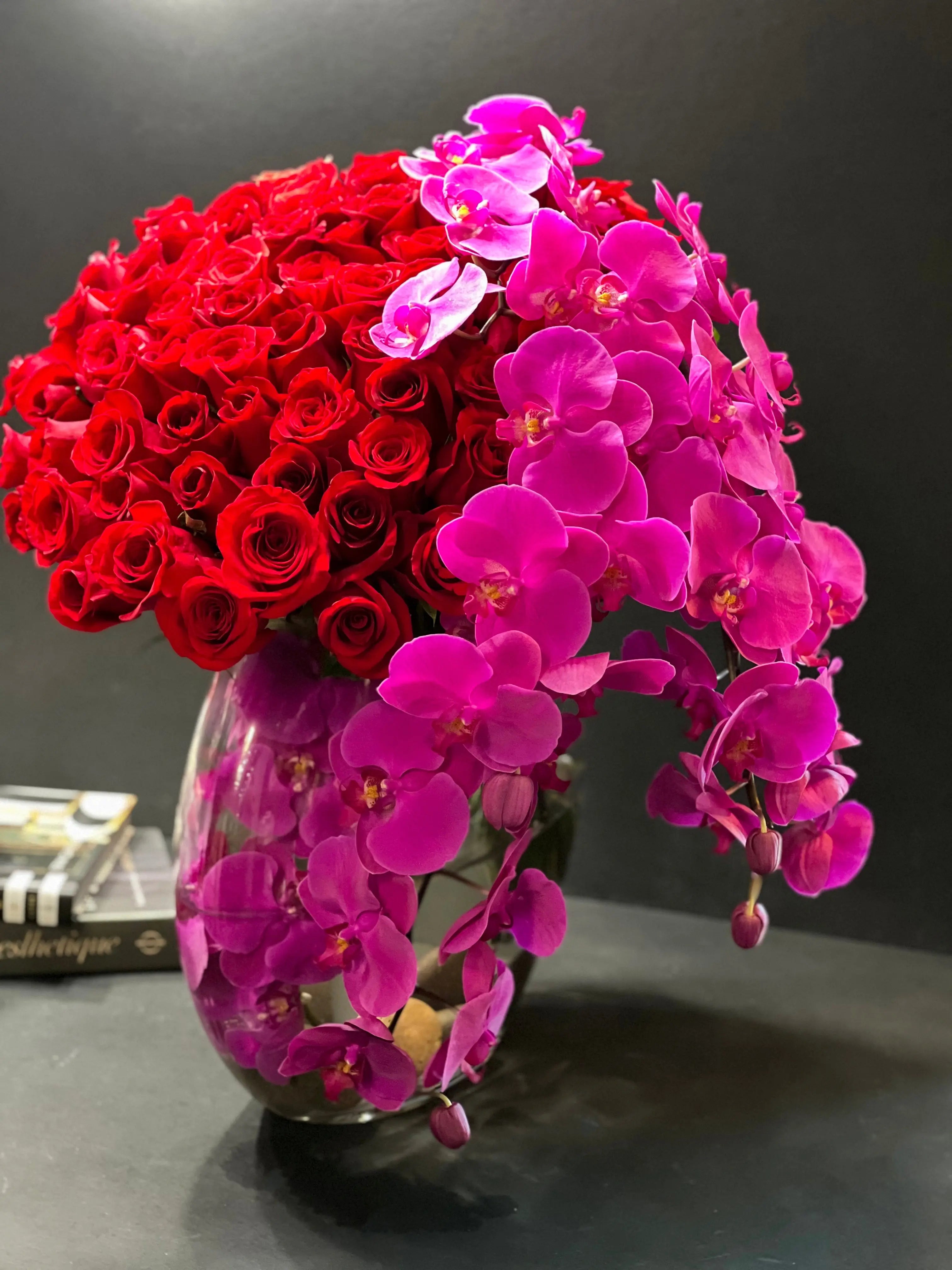 Love Waterfall | Luxury Roses and Orchids Miami buy online Luxury Flowers Miami