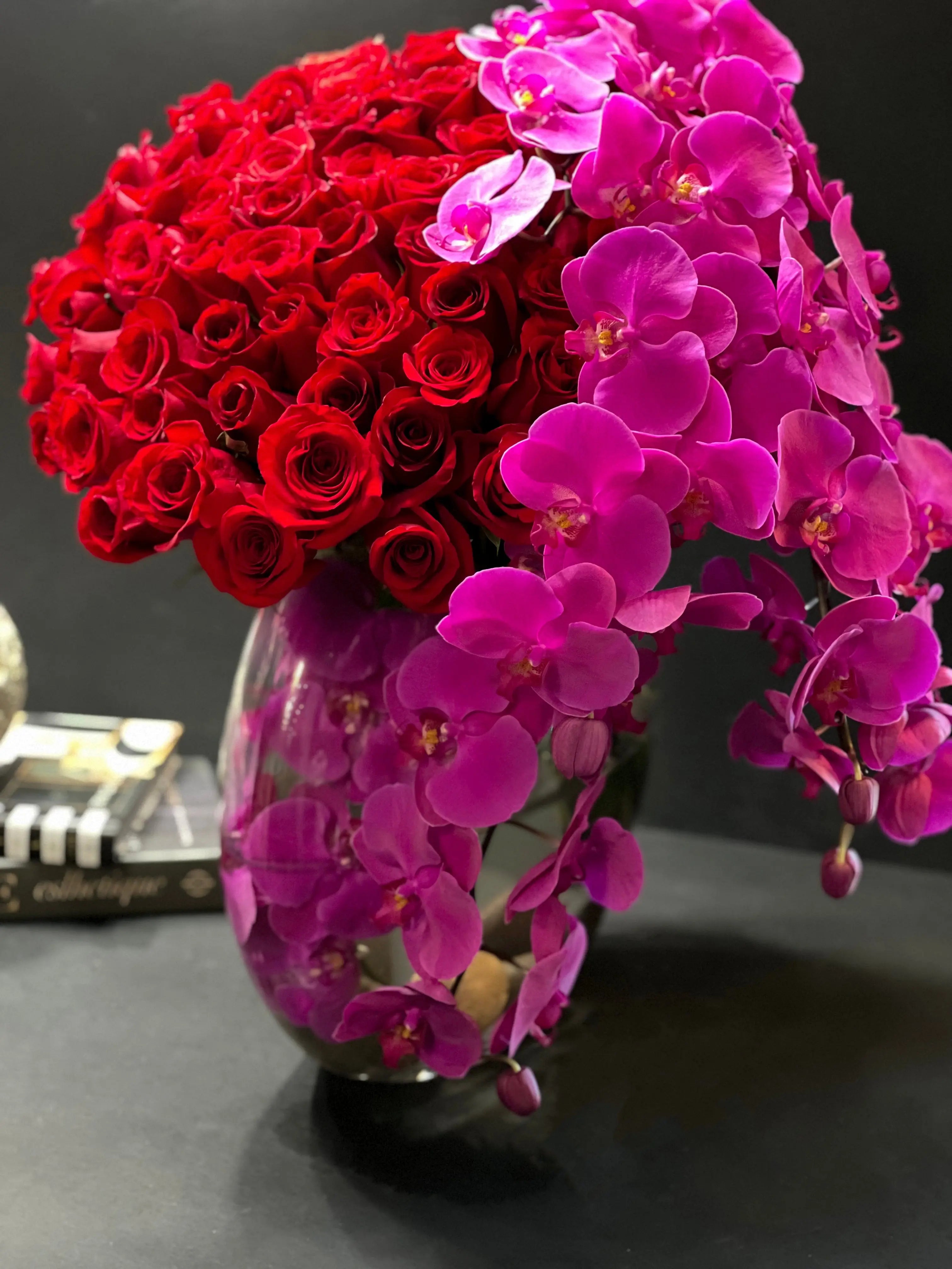 Love Waterfall | Luxury Roses and Orchids Miami buy online Luxury Flowers Miami