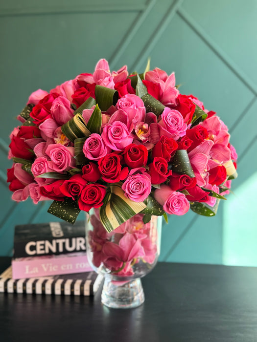 Imperial Bloom — 125 Roses & Cymbidium Orchids