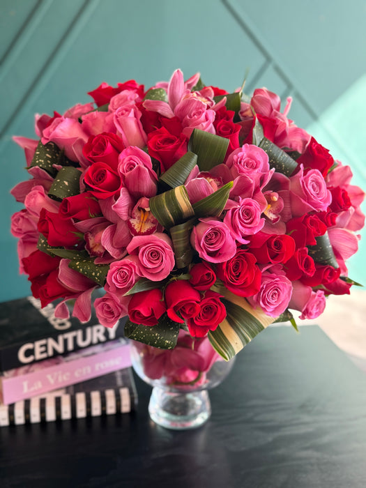 Imperial Bloom — 125 Roses & Cymbidium Orchids