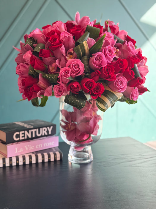 Imperial Bloom — 125 Roses & Cymbidium Orchids