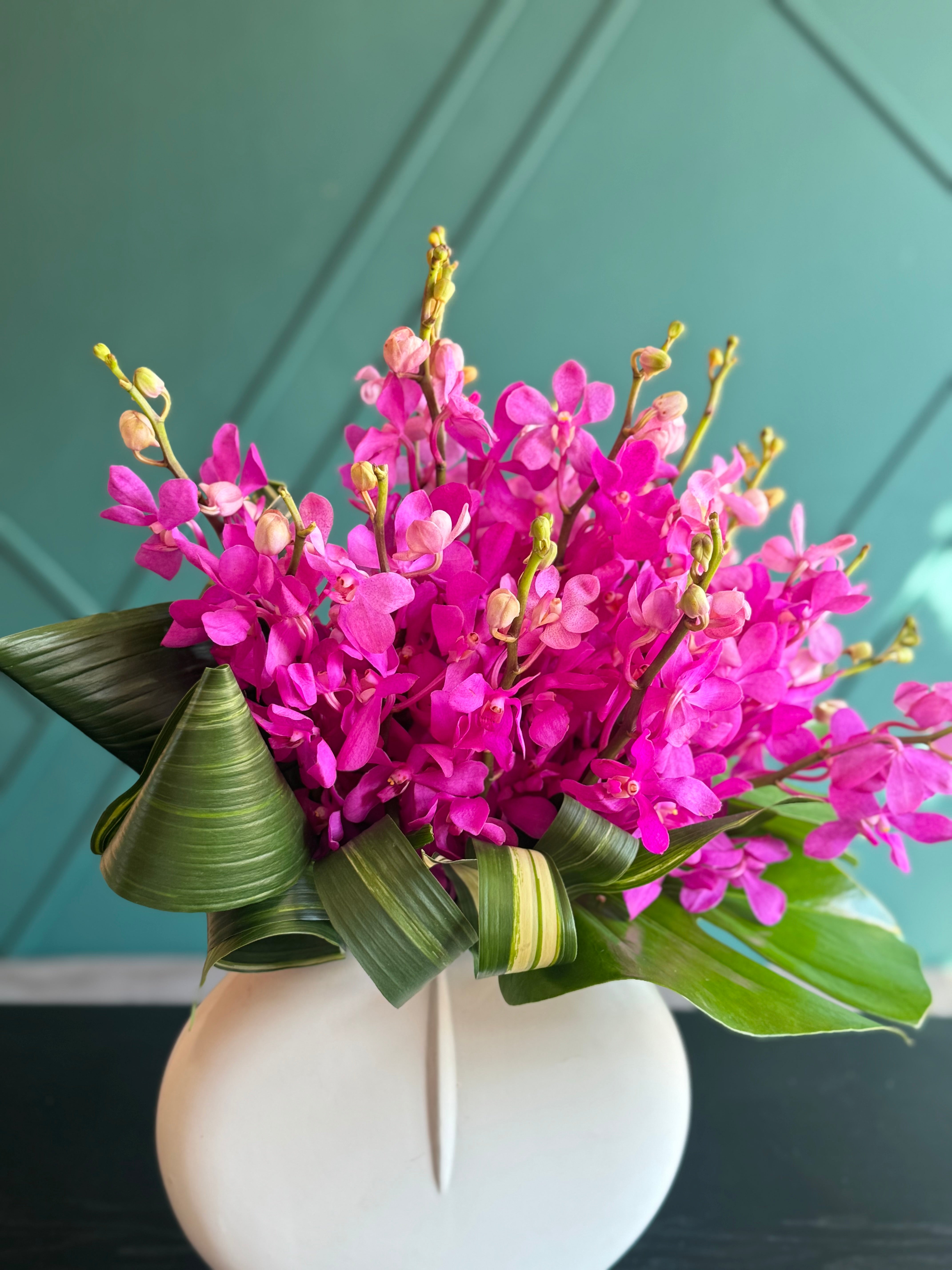 Mokara Orchid Arrangement in Vase | Tropical Luxury Flowers buy online Luxury Flowers Miami