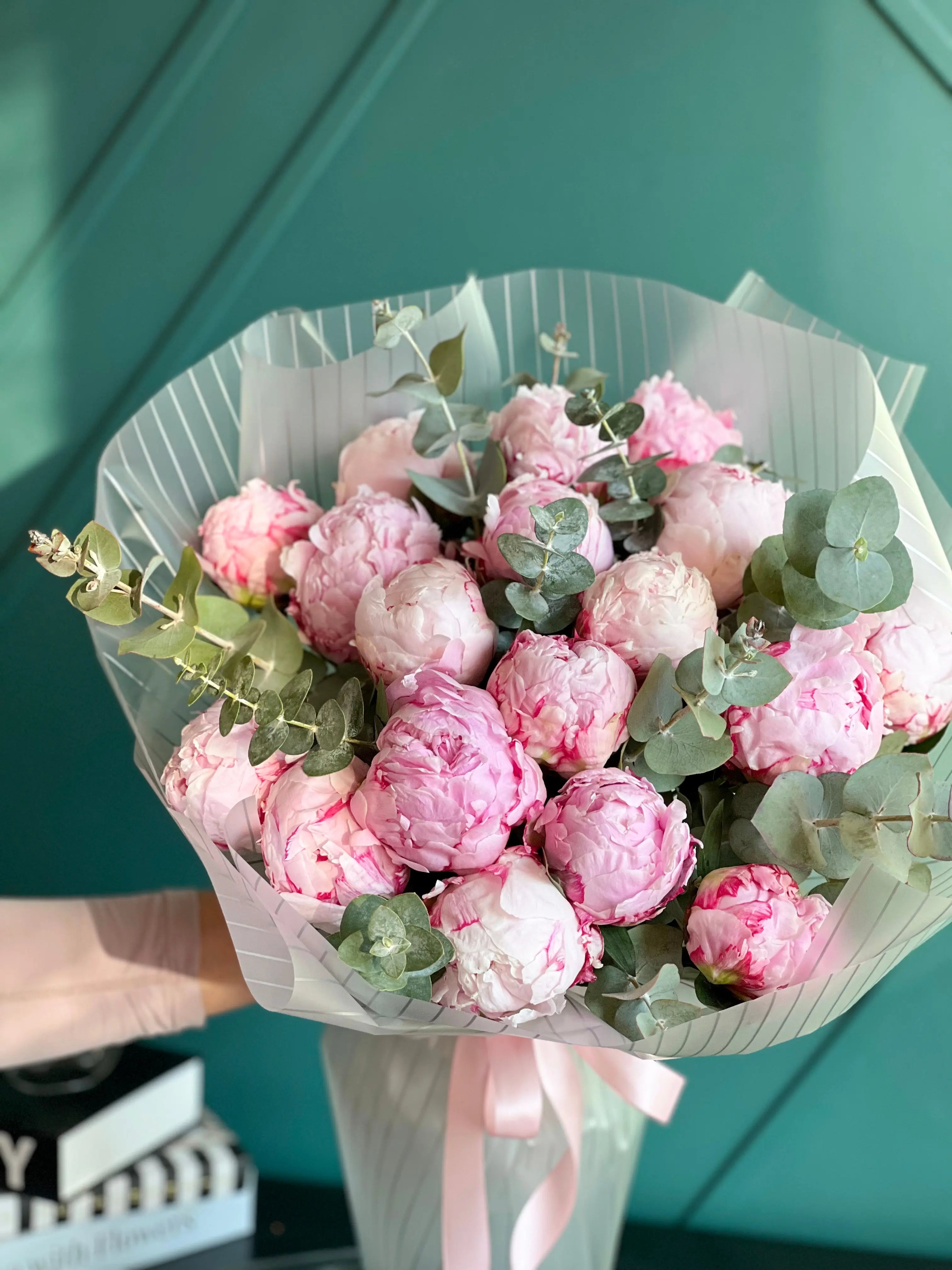 19 Peonies Bouquet | Luxury Pink Peony Flowers buy online Luxury Flowers Miami