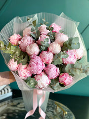 19 Peonies Bouquet | Luxury Pink Peony Flowers buy online Luxury Flowers Miami