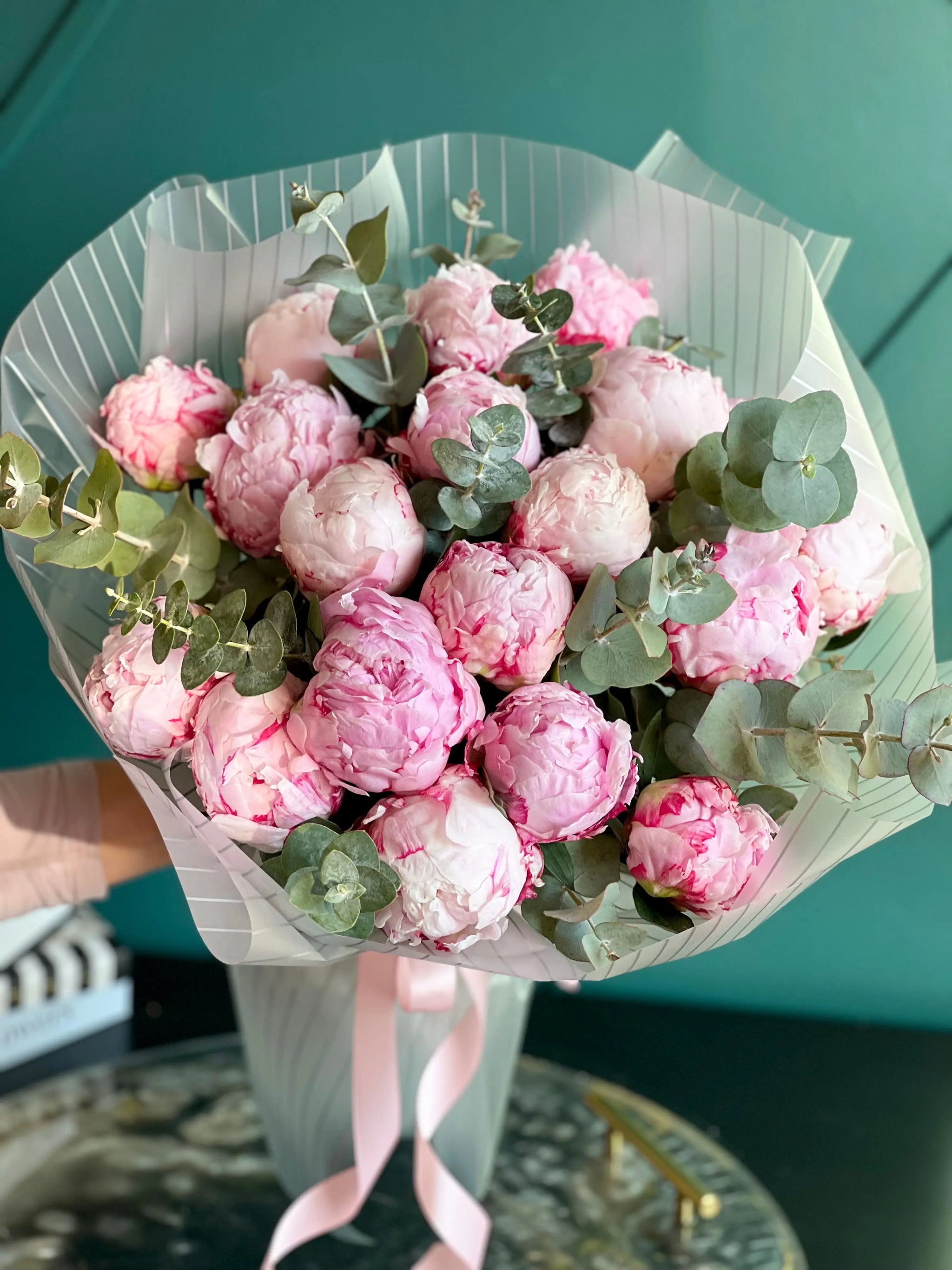 19 Peonies Bouquet | Luxury Pink Peony Flowers buy online Luxury Flowers Miami