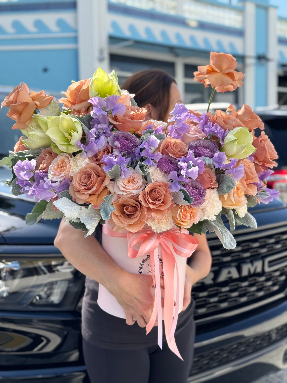 Luxury floral arrangement prepared for delivery in Miami