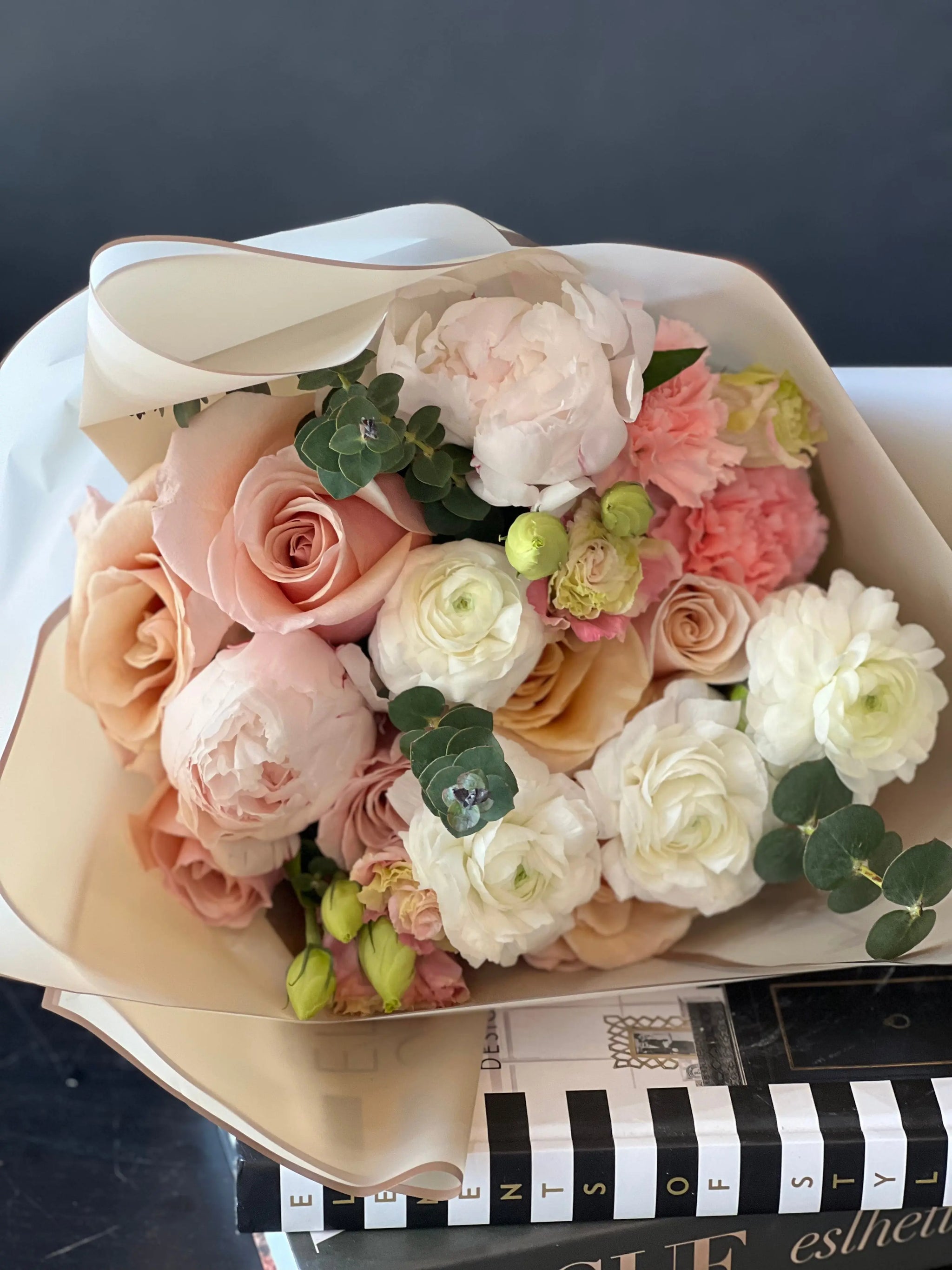 Peonies Love | Handcrafted European Bouquet buy online Luxury Flowers Miami